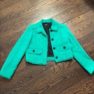 ME+EM  Teal Cropped Blazer
